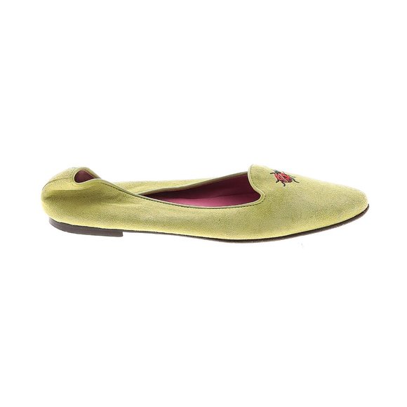 J Crew Solid Green Smoking Flat, 8 - Picture 1 of 2